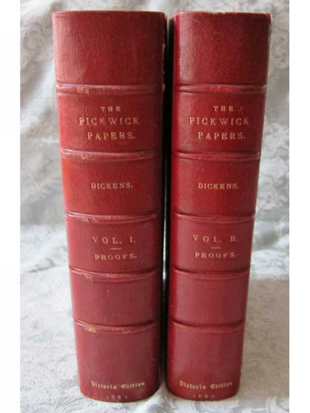 The Posthumous Papers of the Pickwick Club 2 Vols. Spine