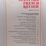 Stanford French Review Spring-Fall 1990