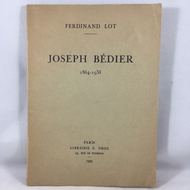 Joseph Bédier (1864-1938)
