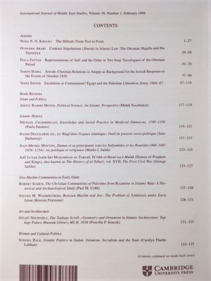 International Journal of Middle East Studies, Volume 30, Number 1, February 1998
