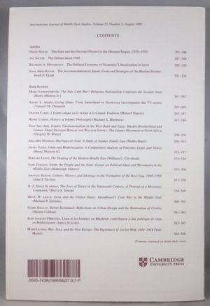 International Journal of Middle East Studies, Volume 27, Number 3, August 1995