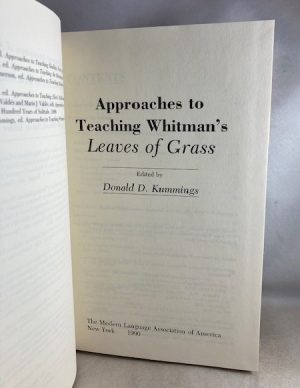 Approaches to Teaching Whitman's Leaves of Grass (Approaches to Teaching World Literature)