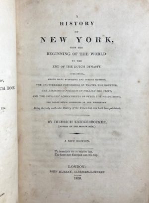 A History of New York...