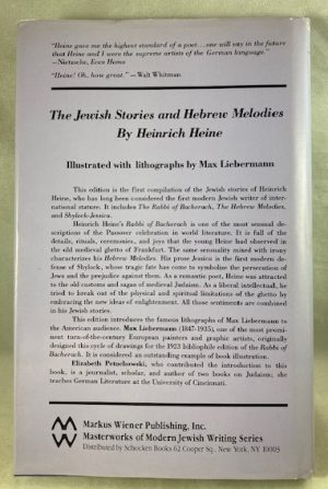 Jewish Stories and Hebrew Melodies (Masterworks of Modern Jewish Writing Series)